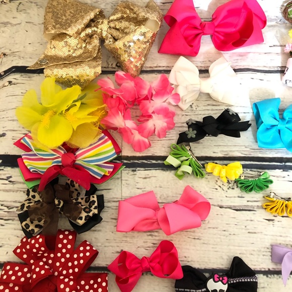 Random bows and bracelet lot for girls accessories ready for school multicolor - Picture 8 of 9